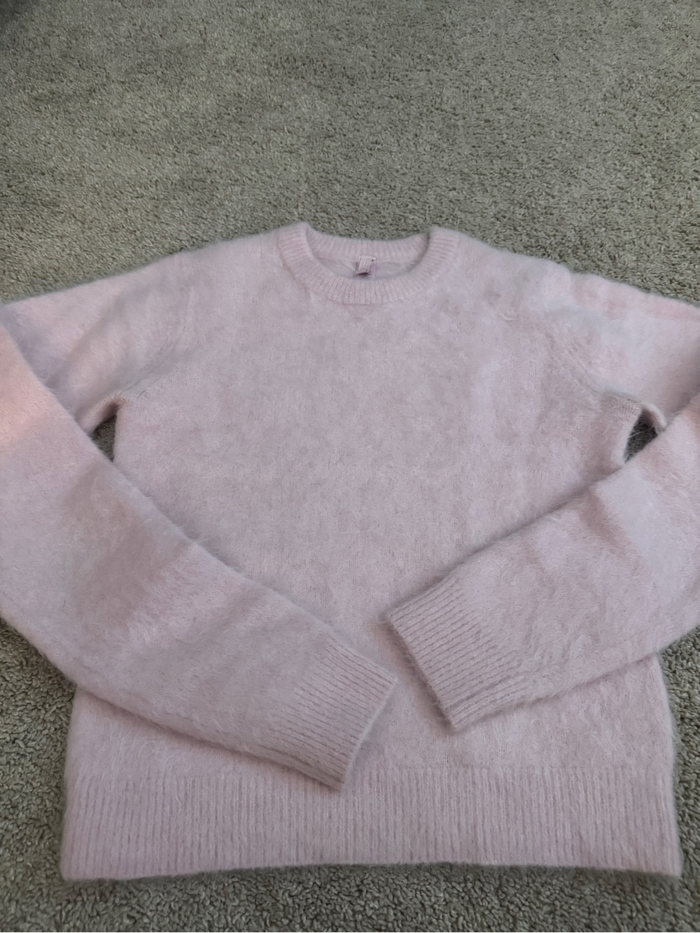 Skims light pink fuzzy sweater